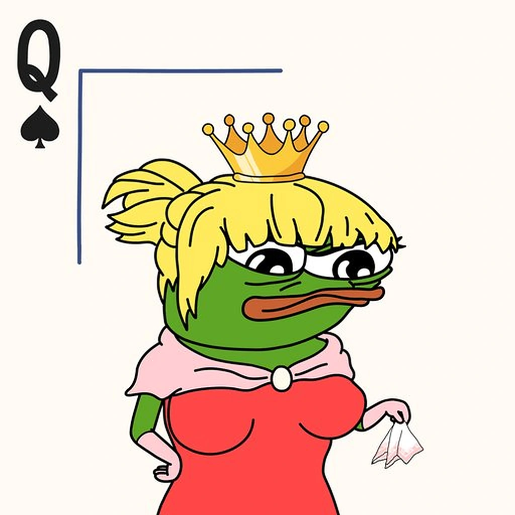 Golden Queen The Royal Pepe card